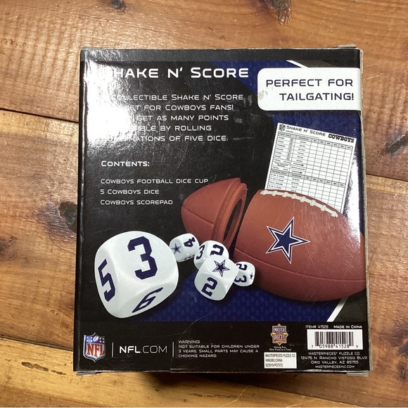 New NFL Dallas Cowboys Shake n’ Score travel dice game ages 6 and up - Picture 3 of 3